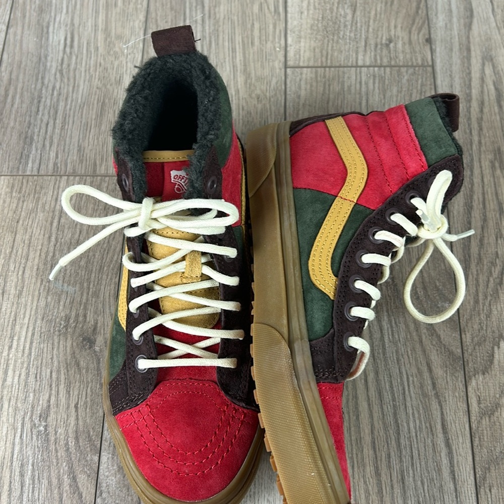 Vans Red, Green, and Yellow Lace Up Boots